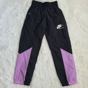 Nike Black And Purple Windbreaker Joggers SZ M